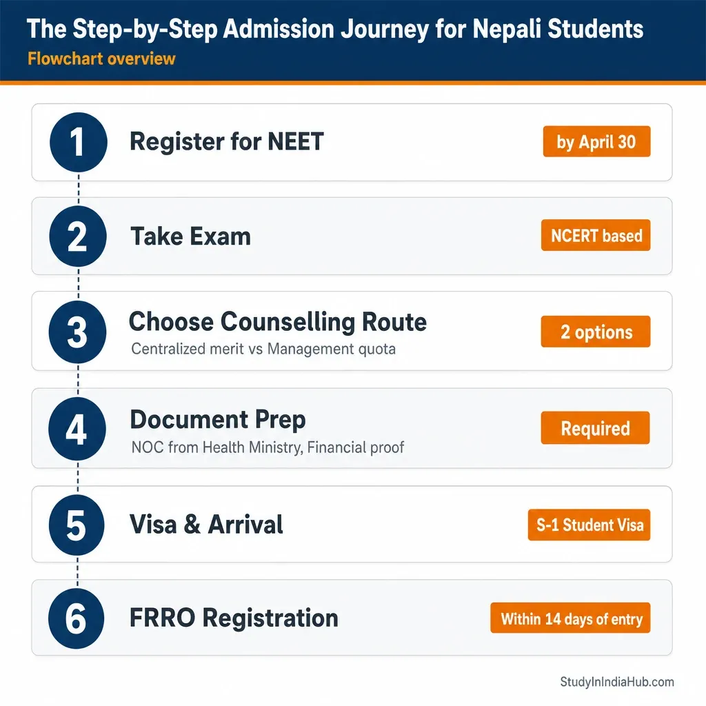 StudyInIndiaHub.com — The Step-by-Step Admission Journey for Nepali Students